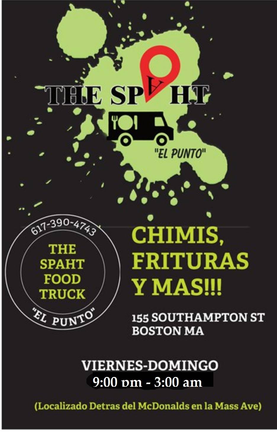 The Spaht Food Truck | restaurant | 155 Southampton St, Boston, MA 02118, USA | 6173904743 OR +1 617-390-4743