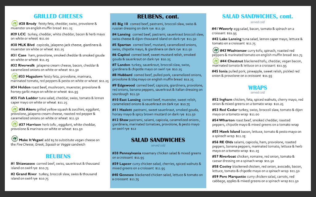 Capital City Deli | restaurant | 600 E Michigan Ave, Lansing, MI 48912, USA | 5179308719 OR +1 517-930-8719