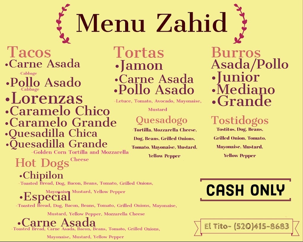 Taqueria Zahid | restaurant | 1440 W Ajo Way, Tucson, AZ 85713, USA | 5204158683 OR +1 520-415-8683