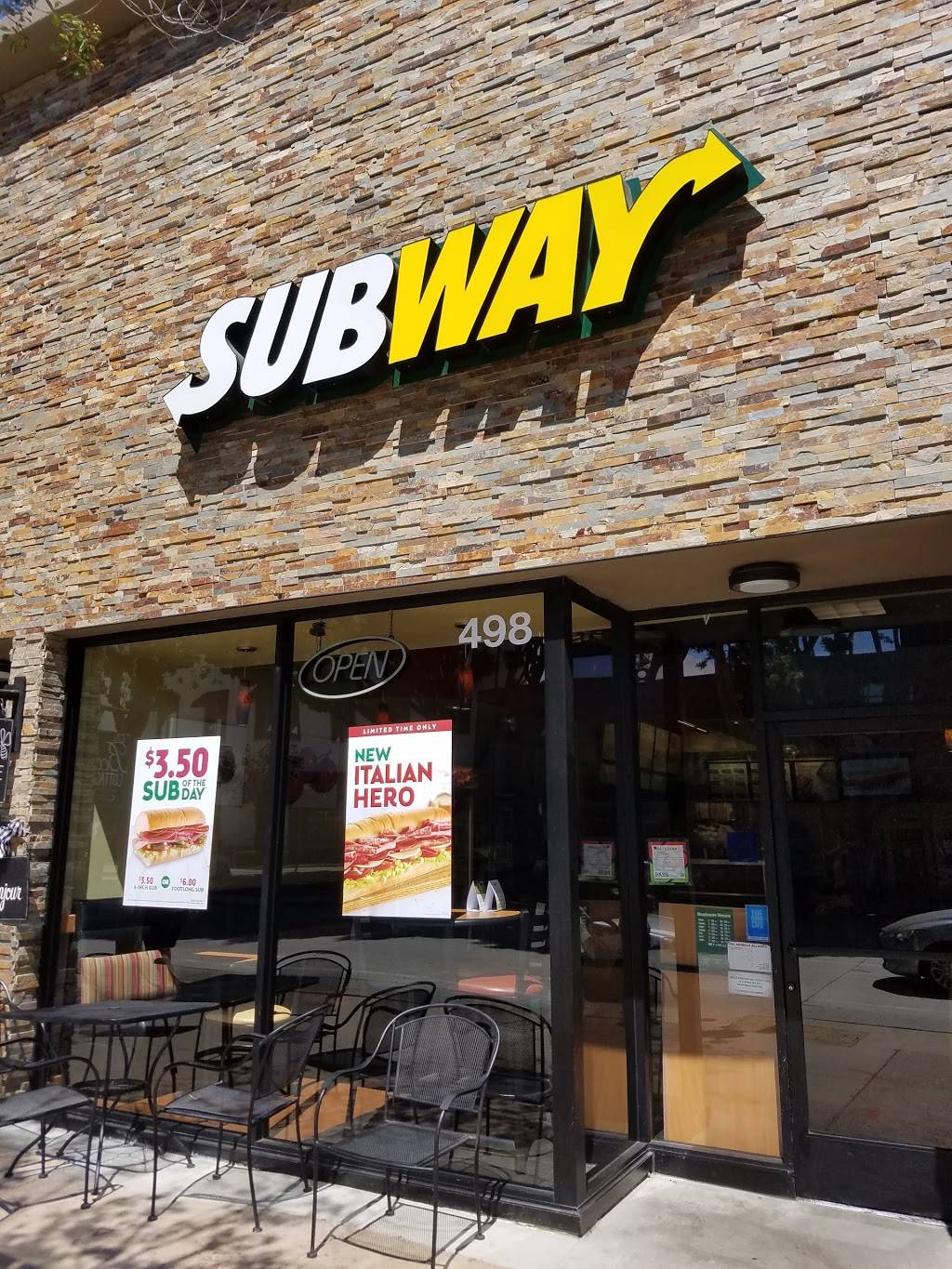 Subway Restaurants | restaurant | 498 S Lake Ave, Pasadena, CA 91101, USA | 6264054900 OR +1 626-405-4900