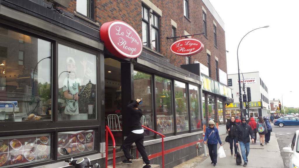 La Ligne Rouge - Gyros - Souvlaki - Doner Kebab - Subs - Burgers | restaurant | 414 Rue Jean-Talon, Montréal, QC H2R 1T5, Canada | 5142772222 OR +1 514-277-2222
