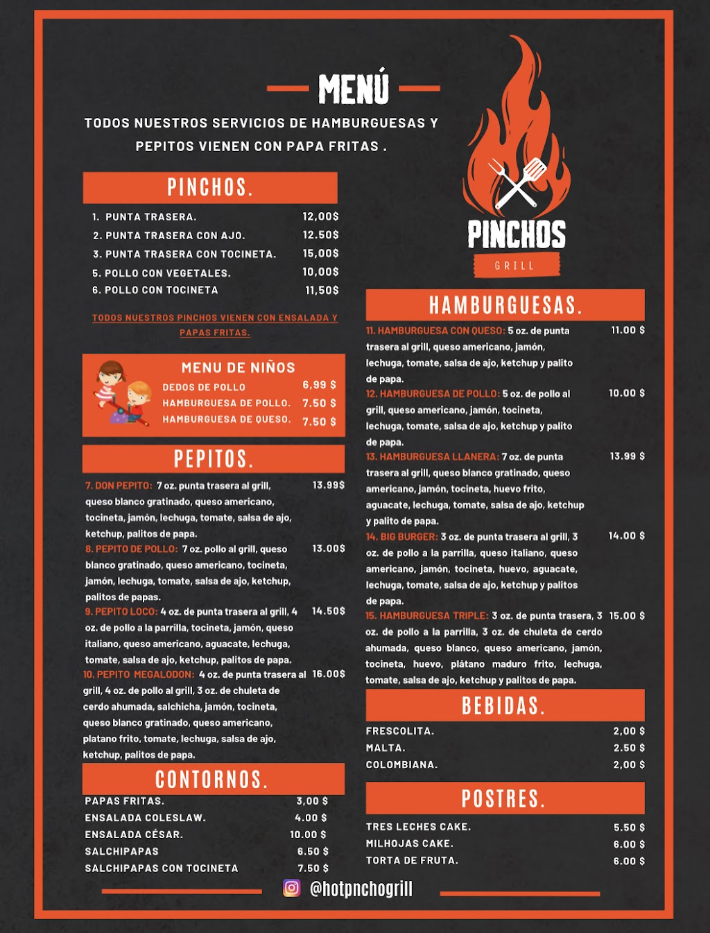 pinchos grill | restaurant | 6140 Augusta Rd, Greenville, SC 29605, USA | 4079557730 OR +1 407-955-7730