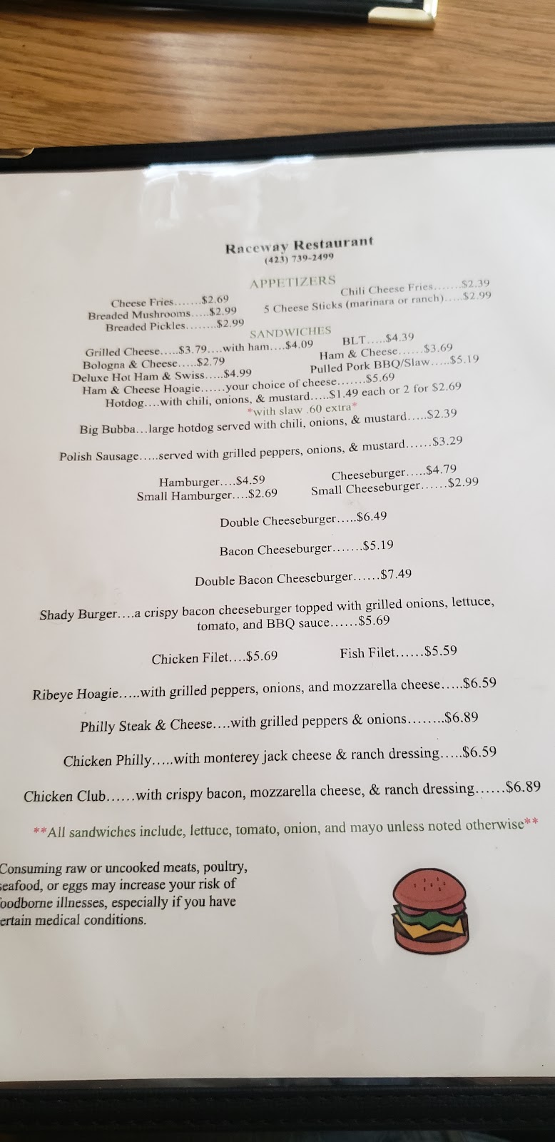 Raceway Restaurant | restaurant | 9851 Hwy 421 N, Shady Valley, TN 37688, USA | 4237392499 OR +1 423-739-2499