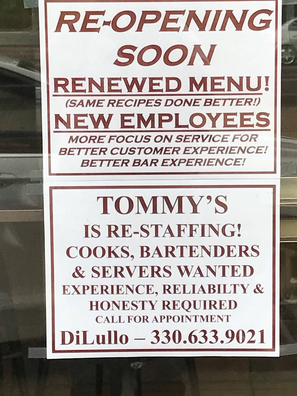 Tommys Bar & Grille | restaurant | 1548 Home Ave, Akron, OH 44310, USA | 3306338642 OR +1 330-633-8642
