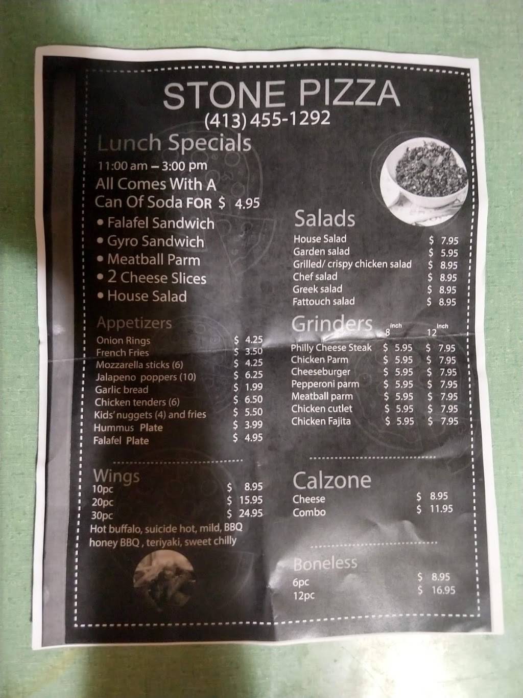 Stone Pizza | restaurant | 1899 Wilbraham Rd, Springfield, MA 01129, USA | 4134551292 OR +1 413-455-1292