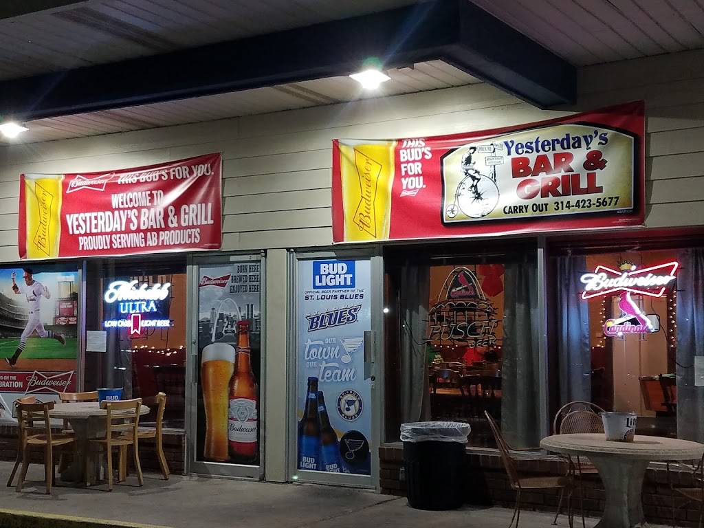 Yesterdays | restaurant | 4412 Woodson Rd, St. Louis, MO 63134, USA | 3144235677 OR +1 314-423-5677