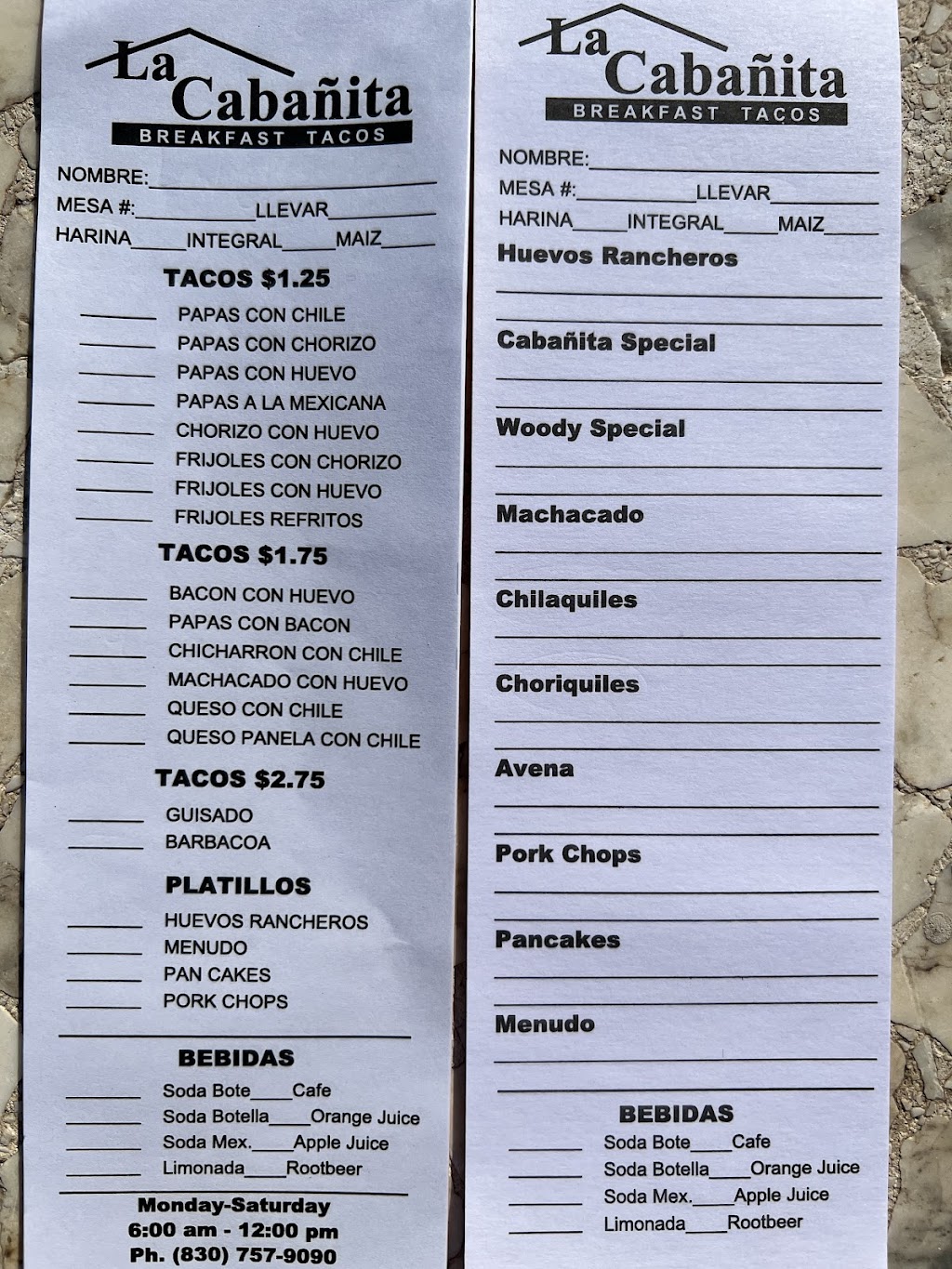 La Cabanita Breakfast Tacos | restaurant | 561 Memo Robinson Dr, Eagle Pass, TX 78852, USA | 8307579090 OR +1 830-757-9090