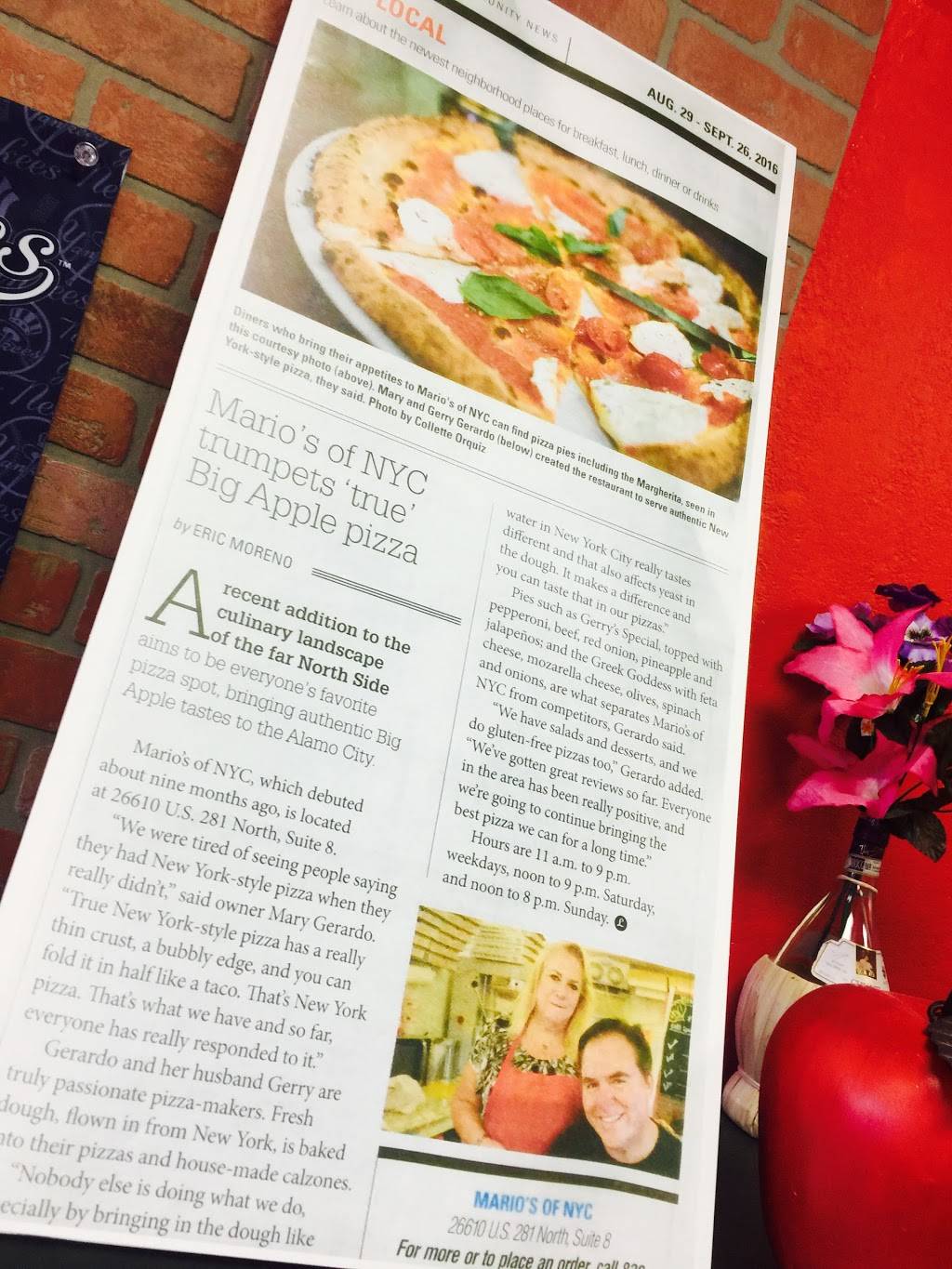 Marios of nyc blanco | restaurant | 25020 Blanco Rd, San Antonio, TX 78260, USA | 2102339901 OR +1 210-233-9901