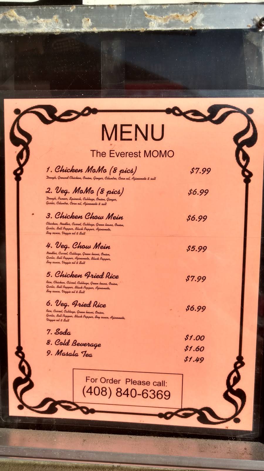 The Everest Momo | restaurant | 1205 W El Camino Real, Sunnyvale, CA 94087, USA | 4088406369 OR +1 408-840-6369