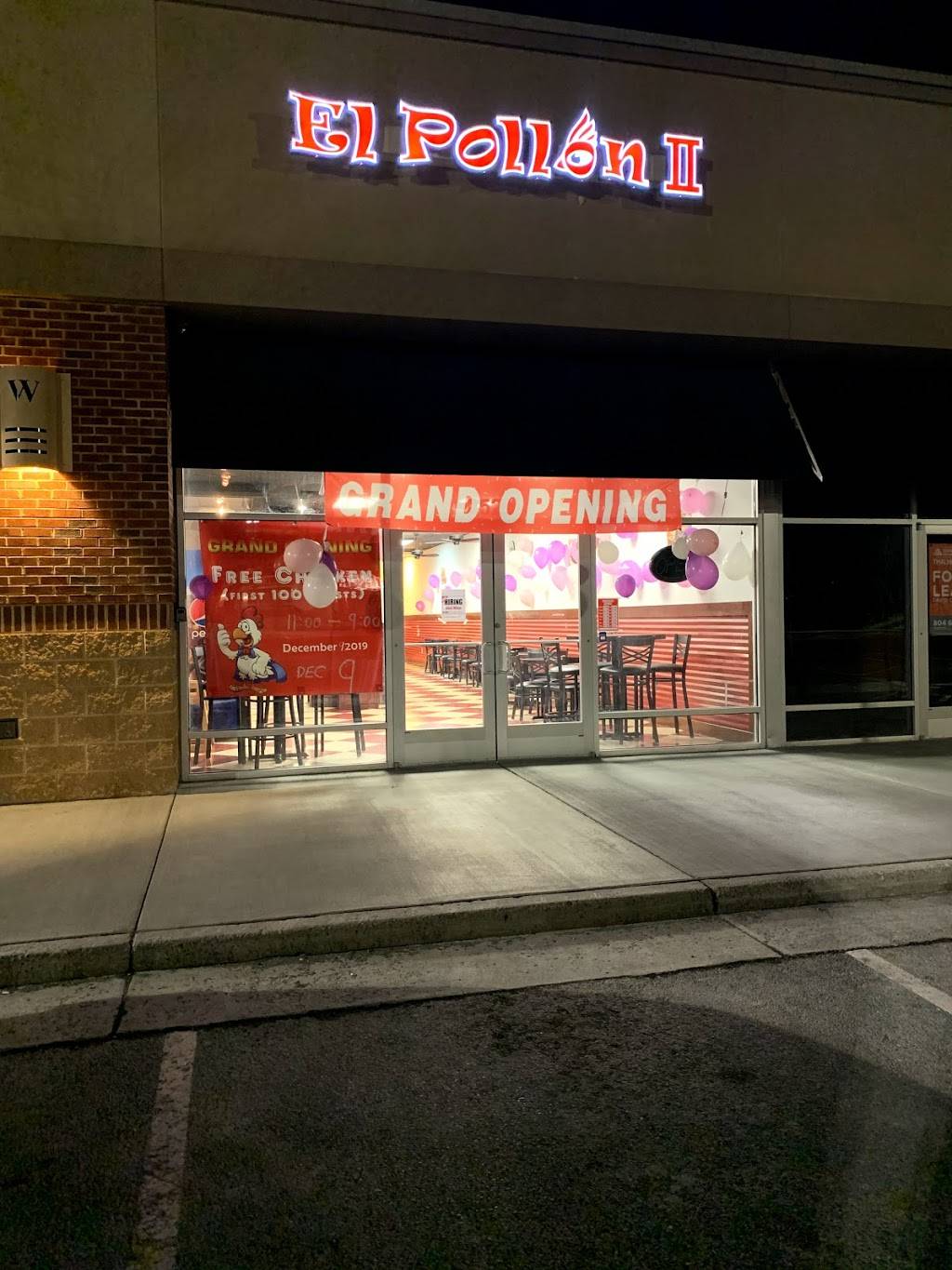 El Pollon II | restaurant | 2524 S Pleasant Valley Rd, Winchester, VA 22601, USA | 5402721995 OR +1 540-272-1995