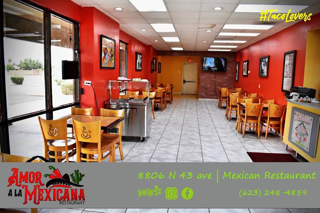 Amor A La Mexicana Restaurant | restaurant | 8806 N 43rd Ave, Glendale, AZ 85302, USA | 6232484859 OR +1 623-248-4859
