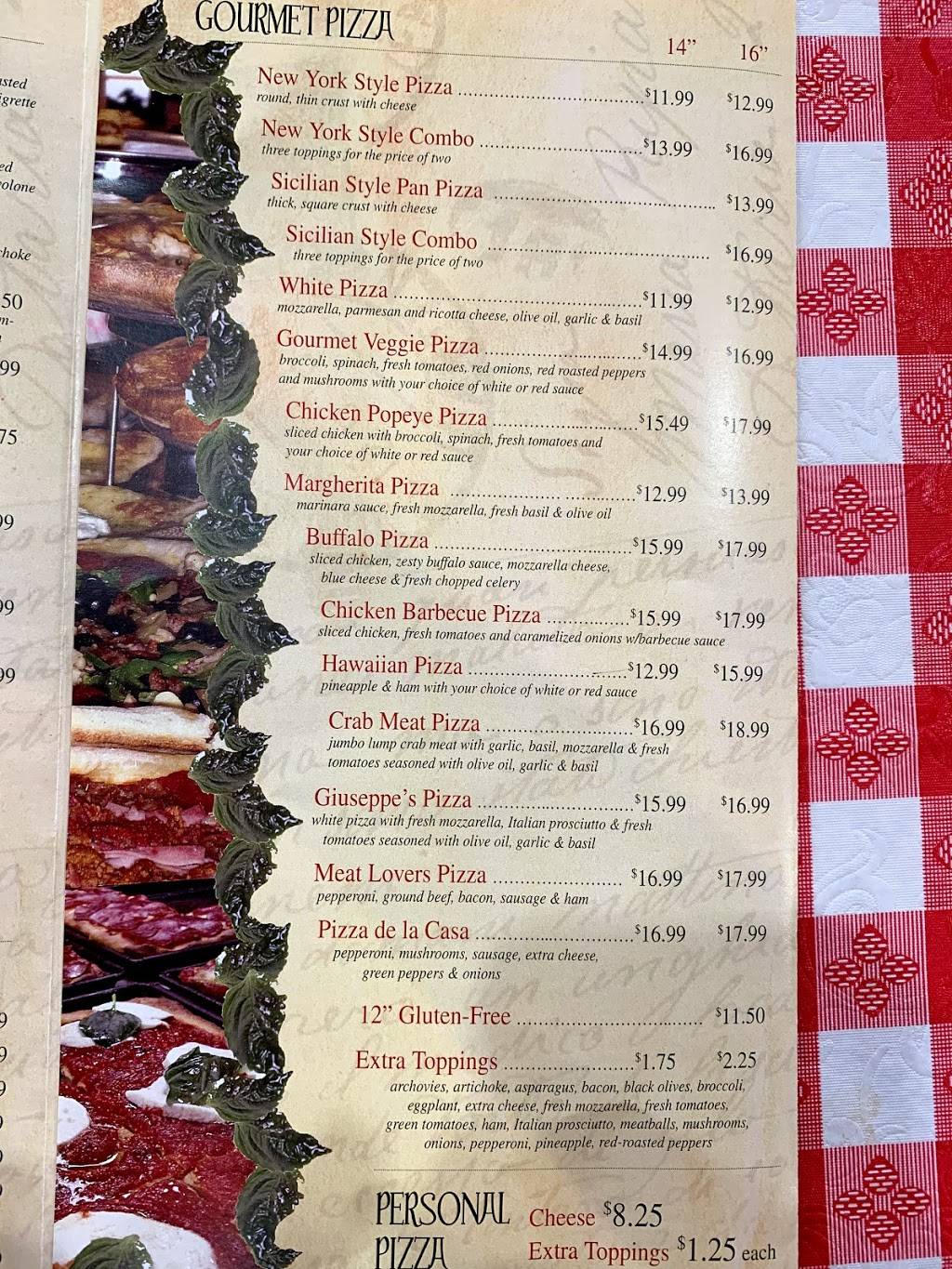 Giuseppe’s Italian Restaurant | restaurant | 152 Back River Neck Rd, Essex, MD 21221, USA | 4103916398 OR +1 410-391-6398