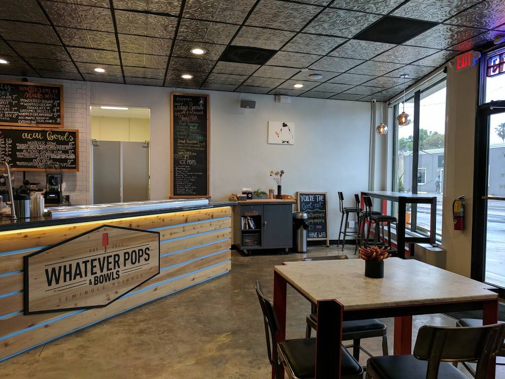 Whatever Pops and Bowls | cafe | 5127 N Florida Ave, Tampa, FL 33603, USA | 8135597677 OR +1 813-559-7677
