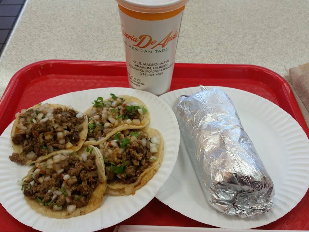 Taqueria De Anda | restaurant | 1505 La Palma Ave, Anaheim, CA 92805, USA | 7149569359 OR +1 714-956-9359