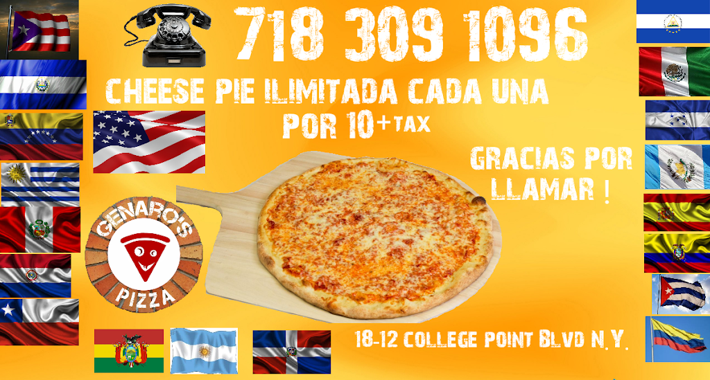 Genaros pizzeria | meal delivery | 18-12 College Point Blvd, Flushing, NY 11356, USA | 7183091096 OR +1 718-309-1096