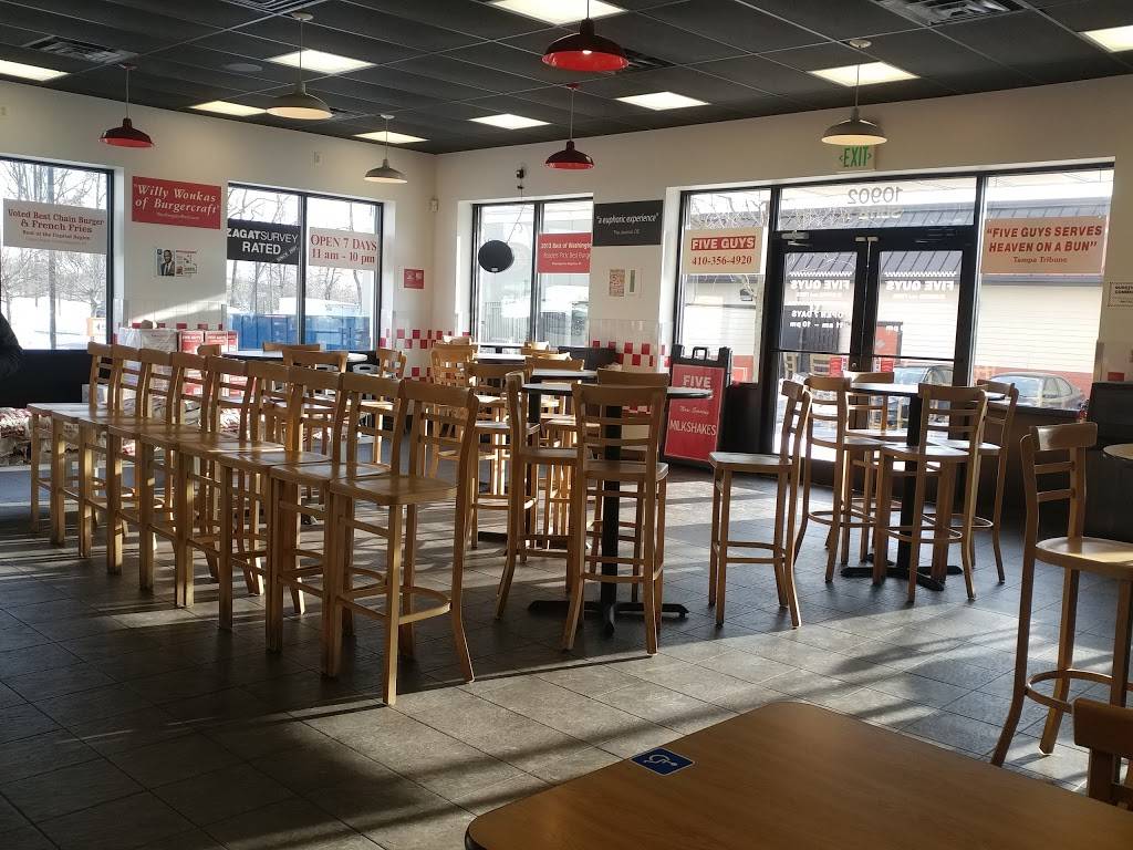 Five Guys | meal takeaway | 10902 Boulevard Cir, Owings Mills, MD 21117, USA | 4103564920 OR +1 410-356-4920
