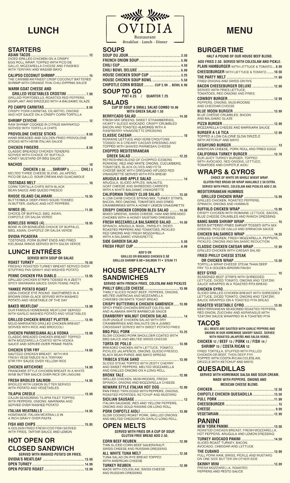 Ovidia Restaurant | restaurant | 98 Maple Pl, Keyport, NJ 07735, USA | 7322171387 OR +1 732-217-1387