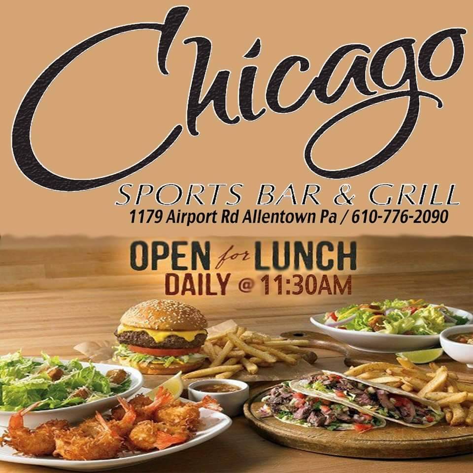 Chicago Sports Bar & Grill | restaurant | 1179 Airport Rd, Allentown, PA 18109, USA | 6107762090 OR +1 610-776-2090