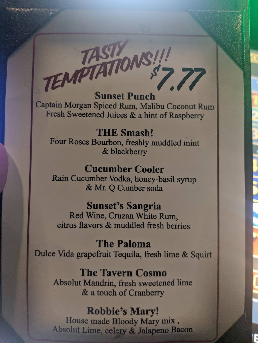 Sunset Tavern | restaurant | 886 S Boulder Hwy, Henderson, NV 89015, USA | 7022023244 OR +1 702-202-3244