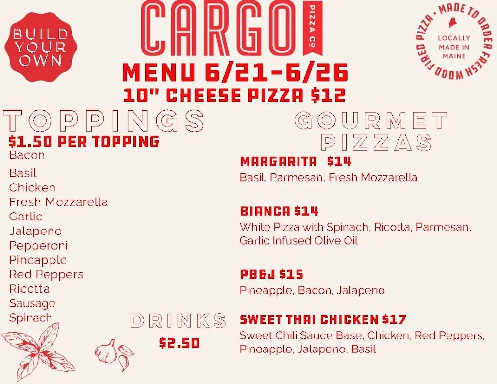 Cargo Pizza Company | meal takeaway | 51 Dynamic Dr Unit 2, Scarborough, ME 04074, USA | 2073525863 OR +1 207-352-5863