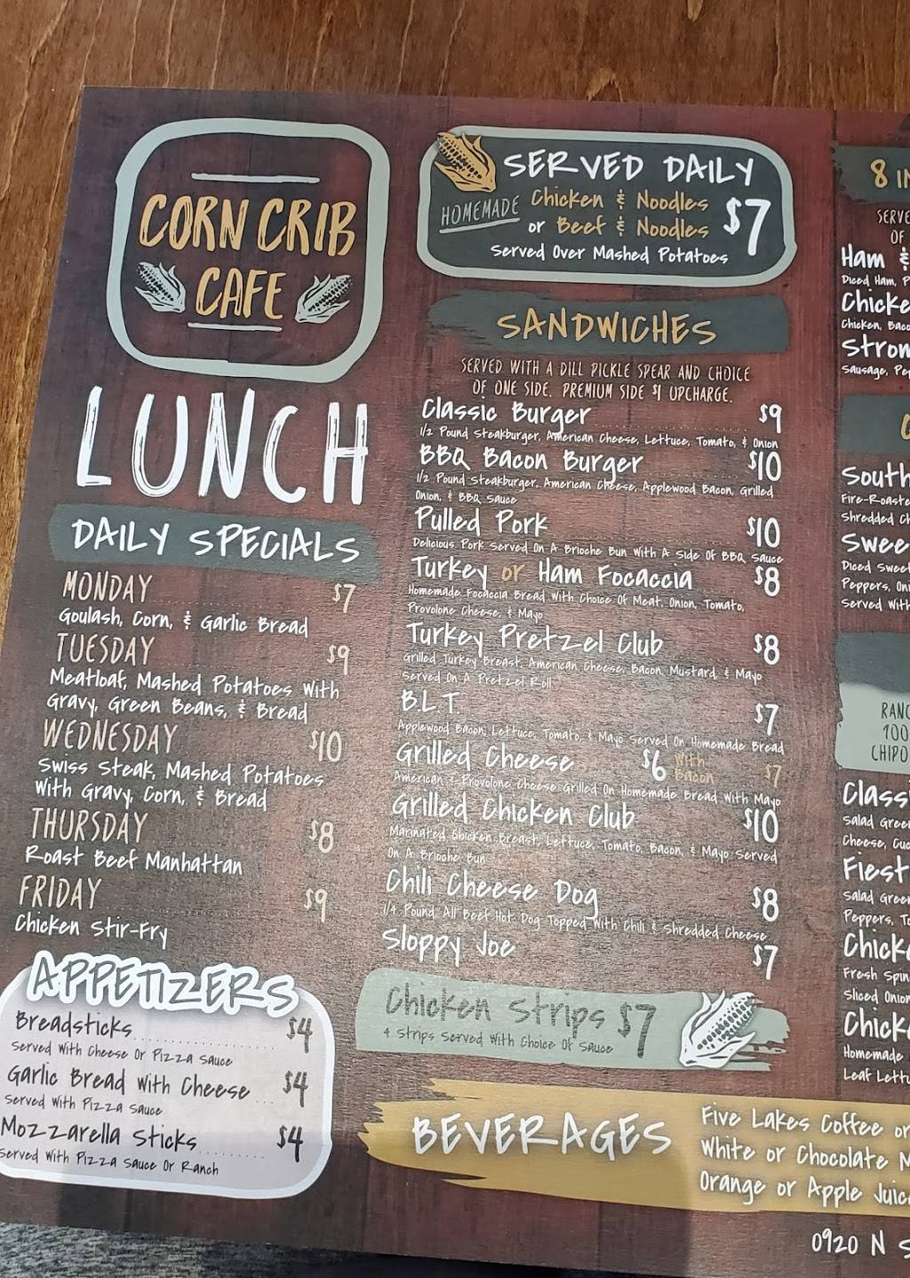 Corn Crib Cafe | restaurant | 0920 N, State Rte 5, Shipshewana, IN 46565, USA | 2602649777 OR +1 260-264-9777