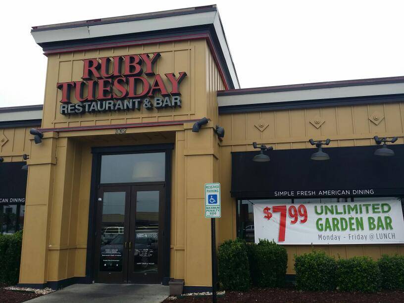 Ruby Tuesday | restaurant | 1067 Western Blvd, Jacksonville, NC 28546, USA | 9103464544 OR +1 910-346-4544