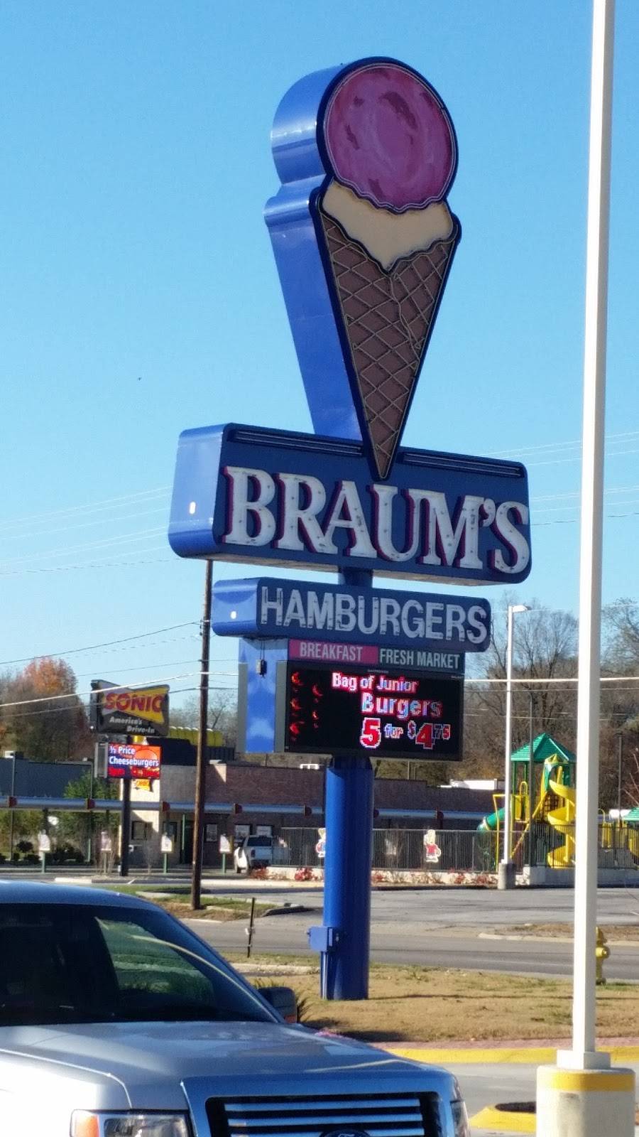 Braums Ice Cream & Burger Restaurant | restaurant | 3020 E Sunshine St, Springfield, MO 65804, USA | 4178835311 OR +1 417-883-5311