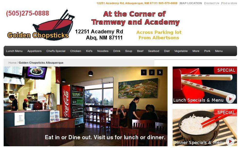 Golden Chopsticks | restaurant | 12251 Academy Rd NE, Albuquerque, NM 87111, USA | 5052750888 OR +1 505-275-0888