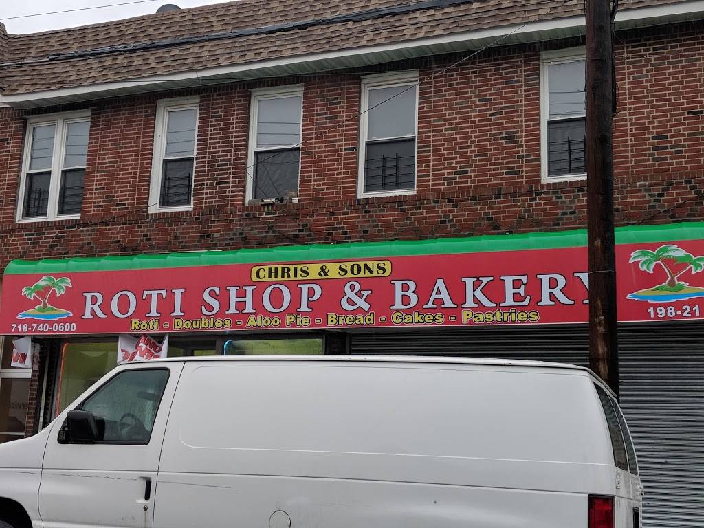 Chris & Sons Roti Shop and Bakery | restaurant | 198-21 Hollis Ave, Jamaica, NY 11412, USA | 7187400600 OR +1 718-740-0600
