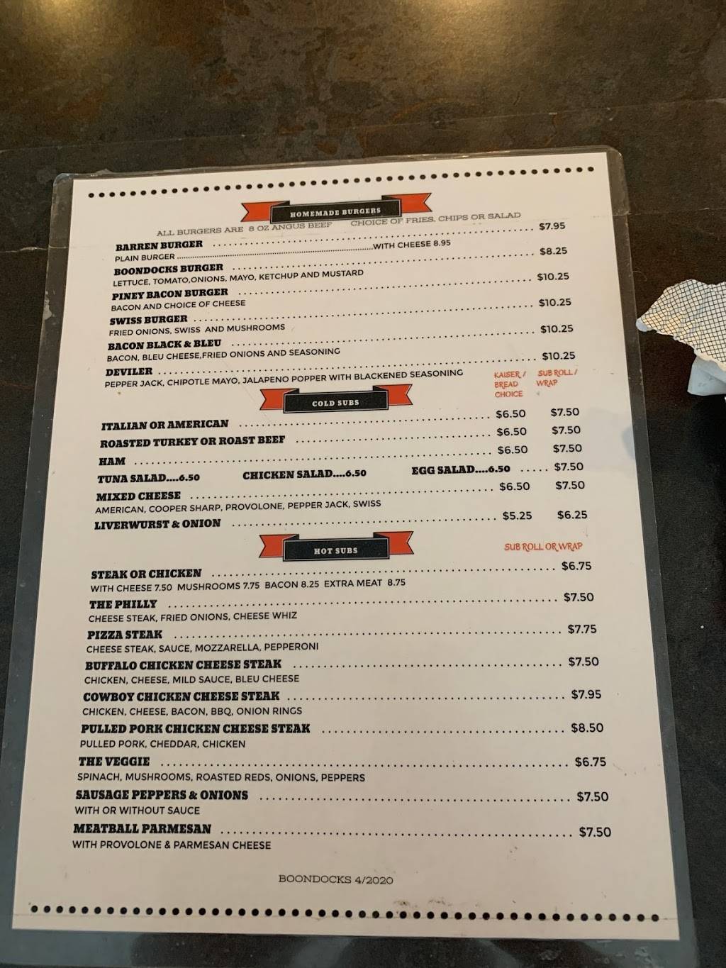 Boondocks market and grill | restaurant | 4873 Pleasant Mills Rd, Hammonton, NJ 08037, USA | 6098783530 OR +1 609-878-3530