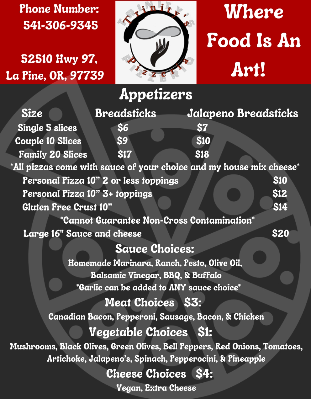 Trinitys Pizzeria | restaurant | 52510 US-97, La Pine, OR 97739, USA | 5413069345 OR +1 541-306-9345