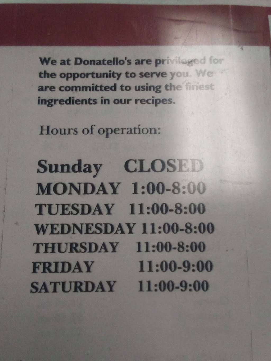 Donatellos Pizza | restaurant | 43263 NY-28, Arkville, NY 12406, USA | 8455862552 OR +1 845-586-2552