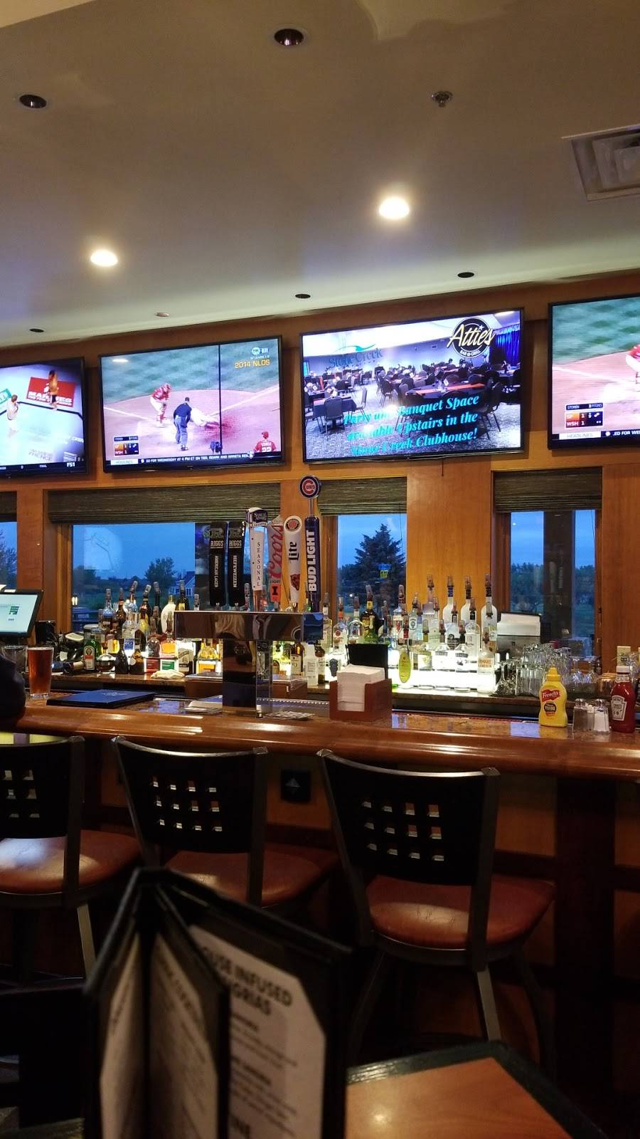 Atties Bar & Grill | restaurant | 2600 S Stone Creek Blvd, Urbana, IL 61802, USA | 2173679876 OR +1 217-367-9876