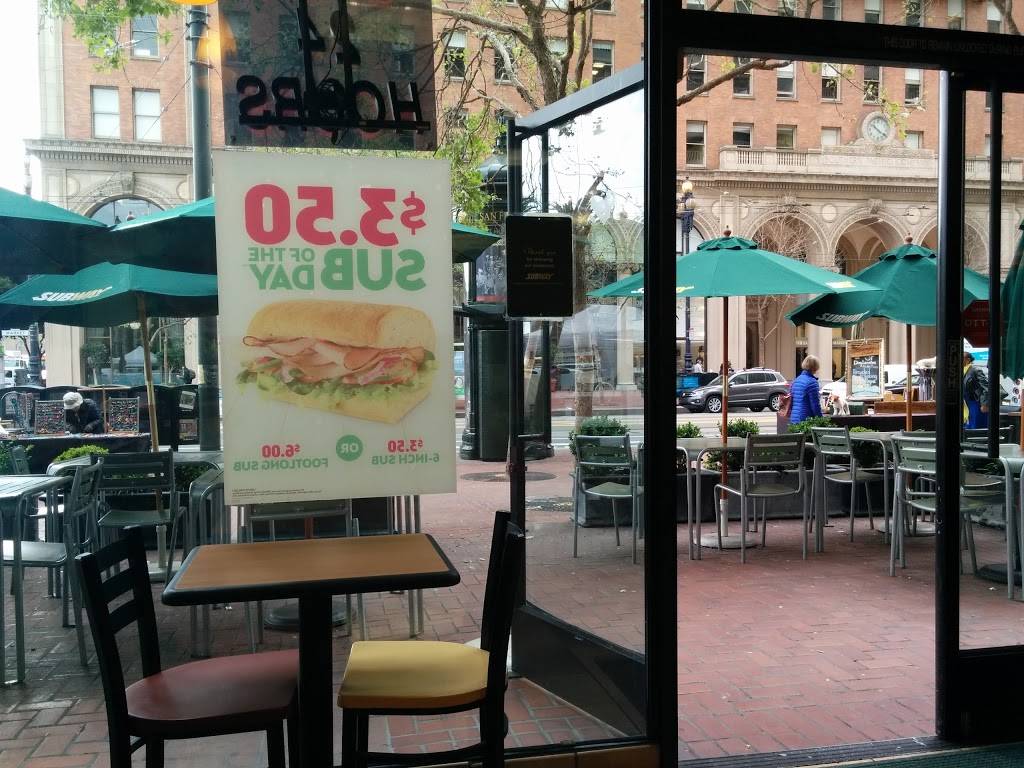 Subway Restaurants | restaurant | 5 Embarcadero Center, San Francisco, CA 94111, USA | 4159864622 OR +1 415-986-4622