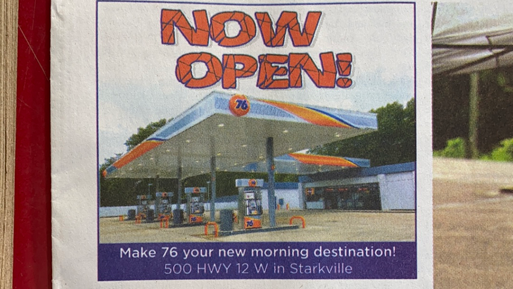 76 Gas & Grill | meal takeaway | 500 MS-12 W, Starkville, MS 39759, USA | 6622688281 OR +1 662-268-8281