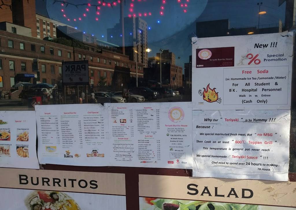 Teriyaki Burrito House | restaurant | 96a, Dekalb Ave, Brooklyn, NY 11201, USA | 7187224771 OR +1 718-722-4771