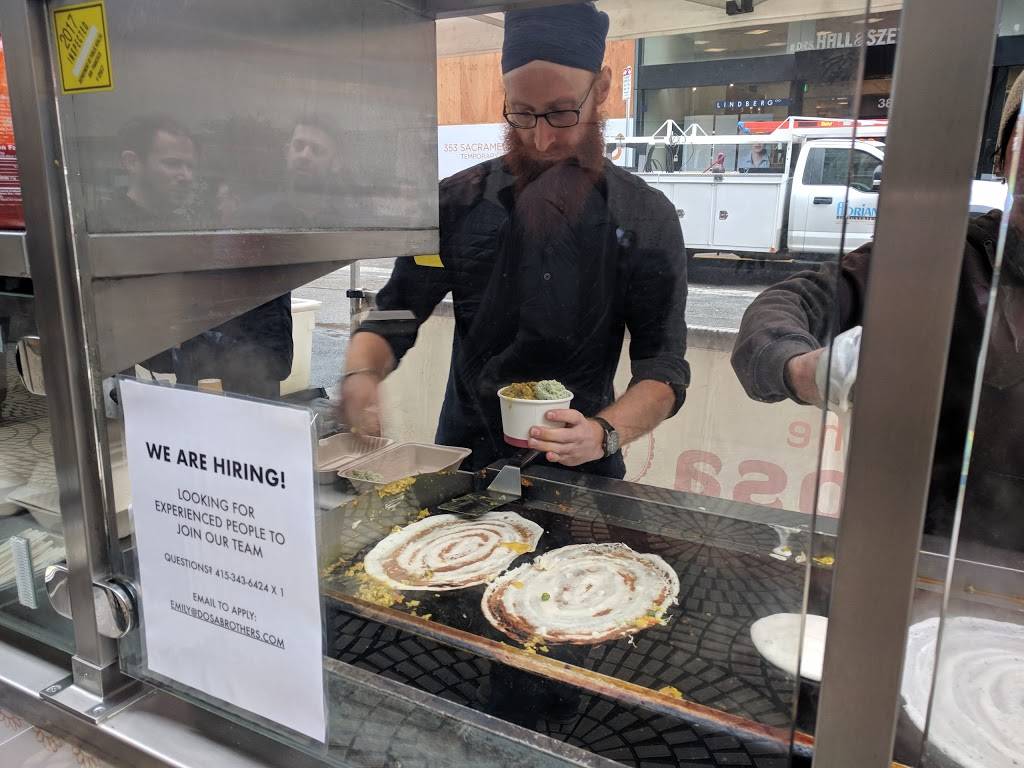 The Dosa Brothers: Embarcadero 1 | meal takeaway | 350 Sacramento St, San Francisco, CA 94111, USA | 4153436242 OR +1 415-343-6242