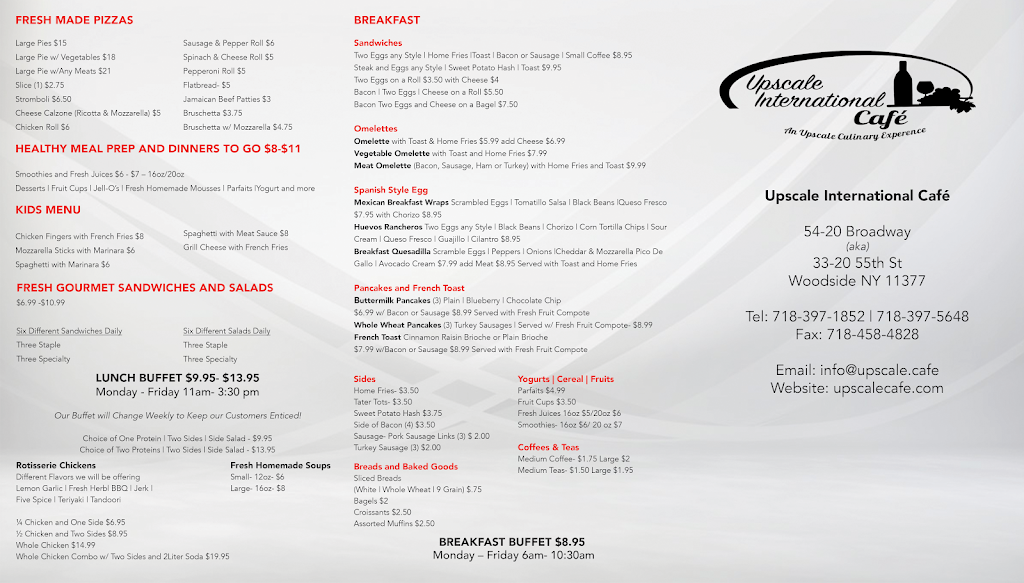 Upscale International Cafe | restaurant | 54-20 Broadway, Woodside, NY 11377, USA | 7183971852 OR +1 718-397-1852