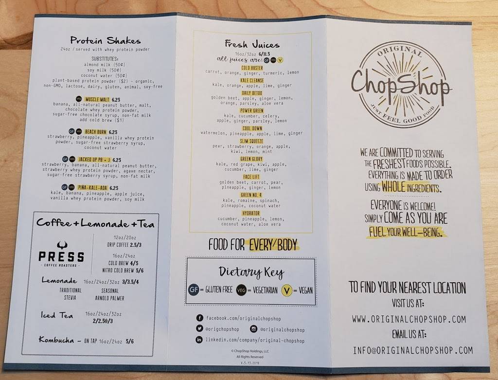 Original ChopShop | restaurant | 2408 Preston Rd #704c, Plano, TX 75093, USA | 9724997299 OR +1 972-499-7299