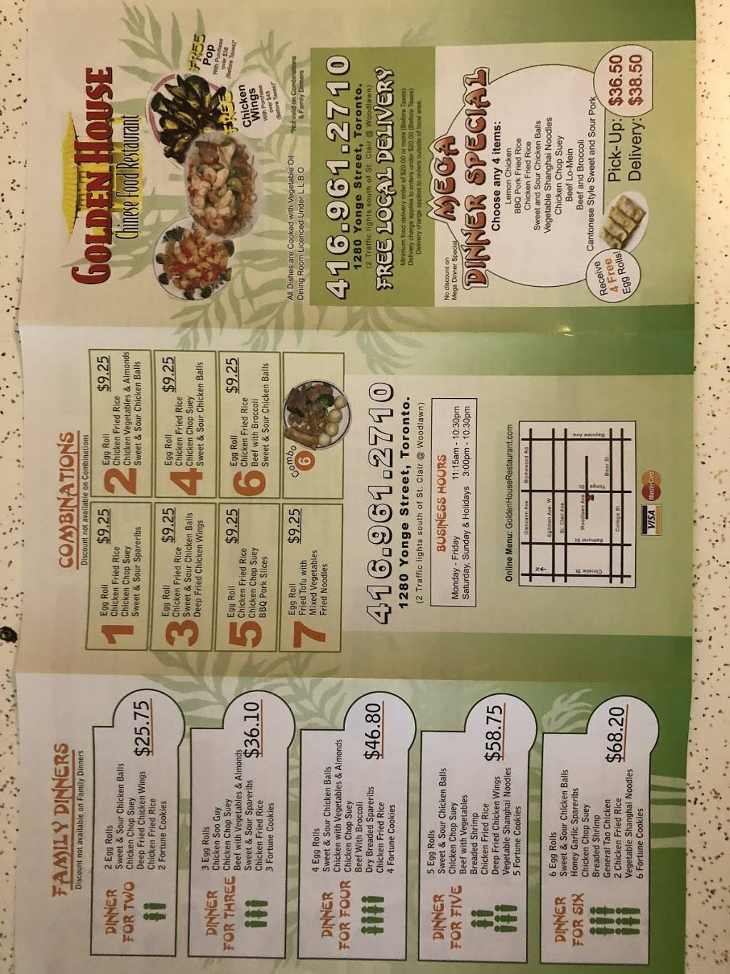 Golden House Restaurant | meal delivery | 1280 Yonge St, Toronto, ON M4T 1W5, Canada | 4169612710 OR +1 416-961-2710