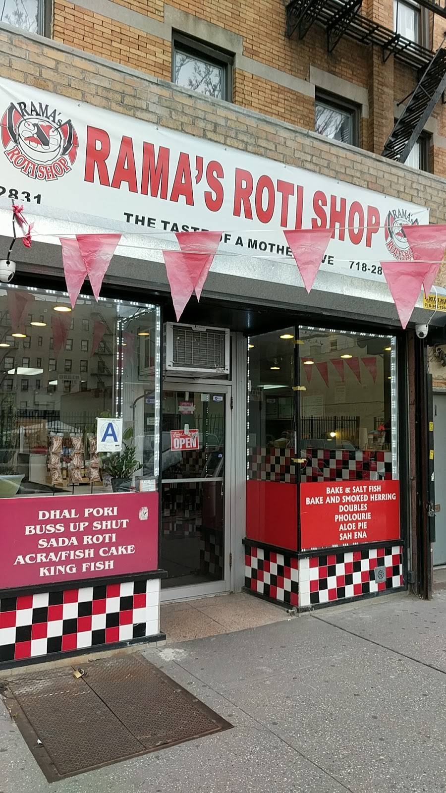 Ramas Roti Shop | restaurant | 2831 Church Ave, Brooklyn, NY 11226, USA | 7182877262 OR +1 718-287-7262