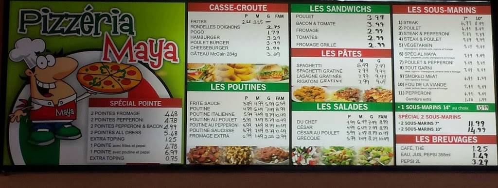 Pizzéria Rotisserie Maya | meal delivery | 500 Ellice, Beauharnois, QC J6N 1X7, Canada | 4502252626 OR +1 450-225-2626