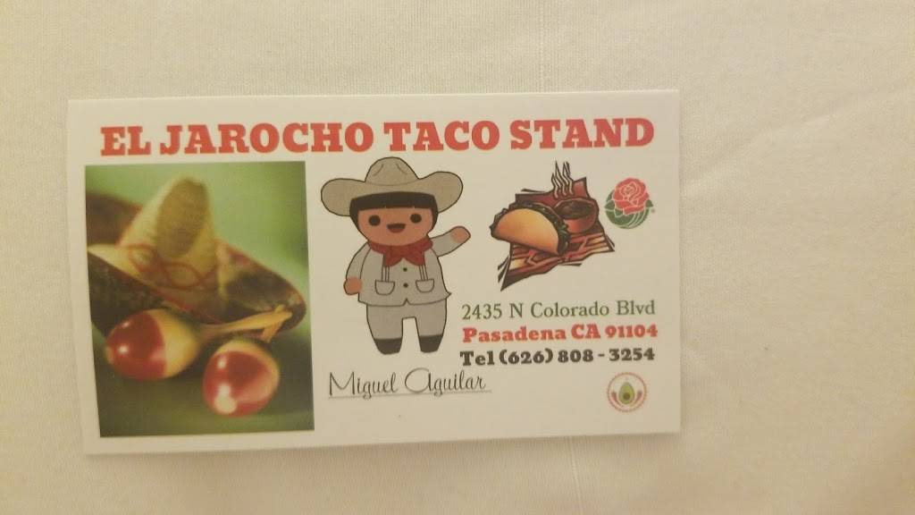 El Jarocho Taco Stand | restaurant | 2435 E Colorado Blvd, Pasadena, CA 91107, USA | 6268083254 OR +1 626-808-3254