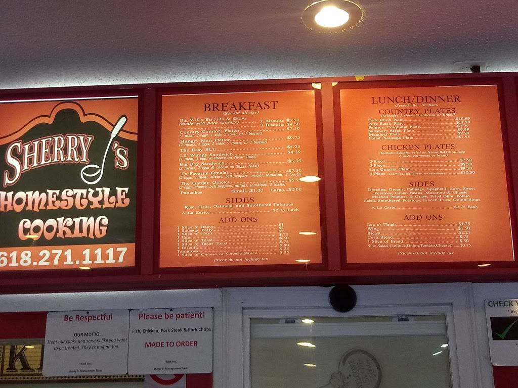 Sherry Js Homestyle Cooking | restaurant | 4815 Bunkum Rd, Washington Park, IL 62204, USA | 6182711117 OR +1 618-271-1117