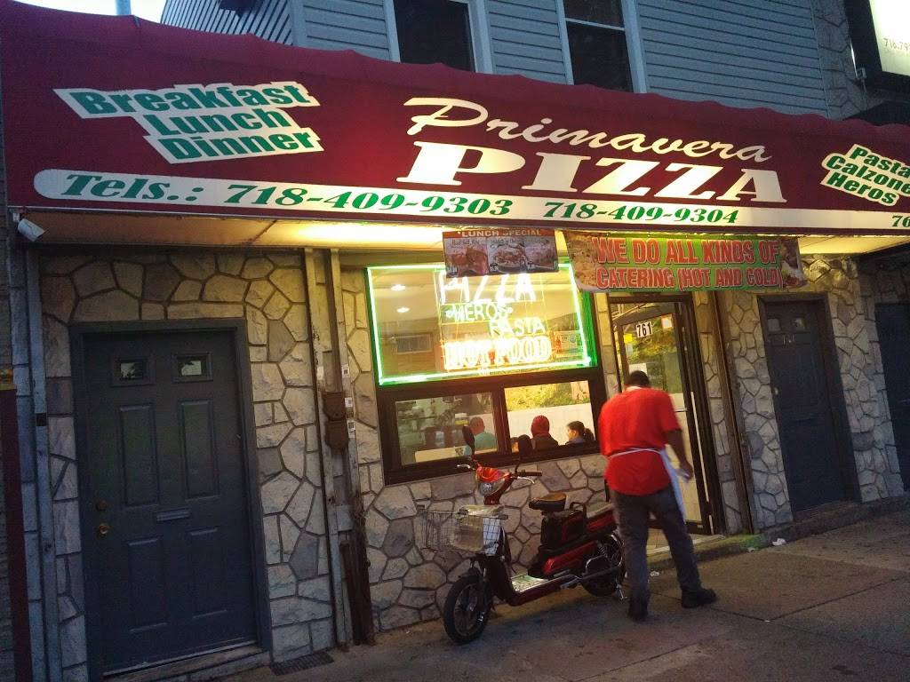 Primavera Pizza | restaurant | 761 Morris Park Ave, Bronx, NY 10462, USA | 7184099303 OR +1 718-409-9303