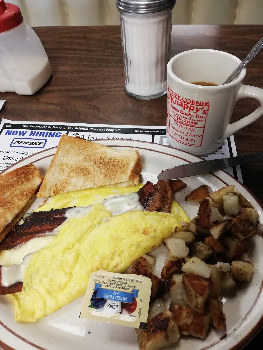 Andersons Cozy Corner | restaurant | 416 W Washington Ave, Elmira, NY 14901, USA | 6077343081 OR +1 607-734-3081