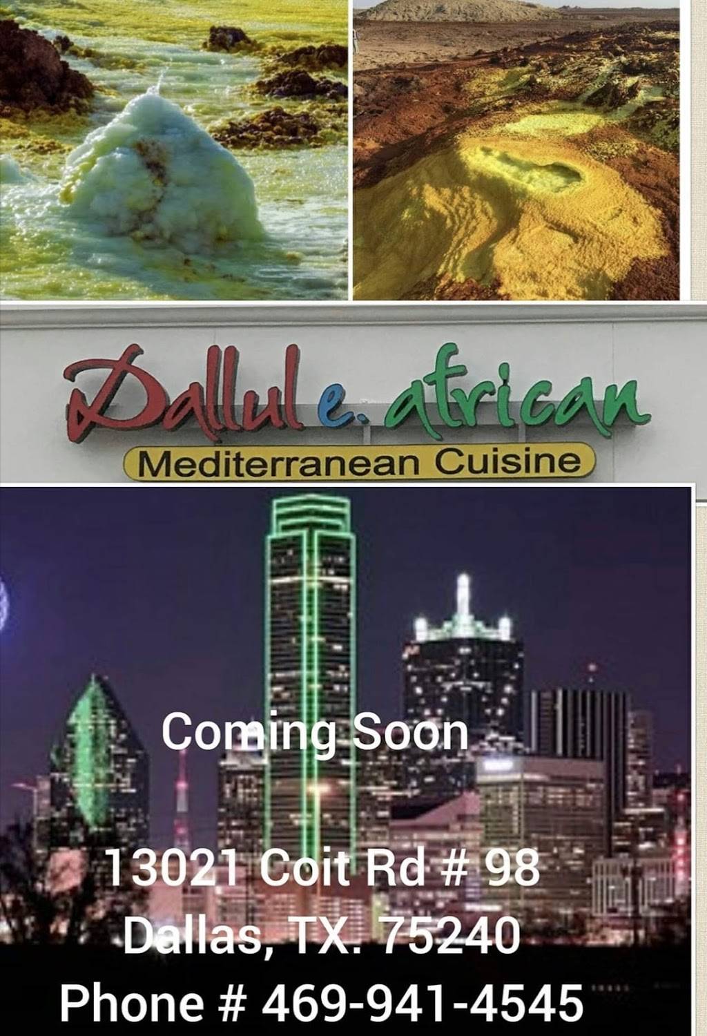 Dallul East African Cuisine | restaurant | 13021 Coit Rd # 98, Dallas, TX 75240, USA | 4699414545 OR +1 469-941-4545