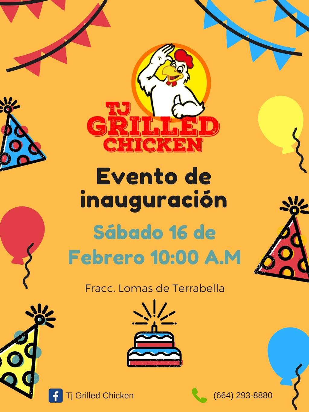 Tj Grilled Chicken | restaurant | De las Granjas, Lomas Terrabella, Granjas Familiares del Matamoros, 22203 Tijuana, B.C., Mexico | 016645848450 OR +52 664 584 8450