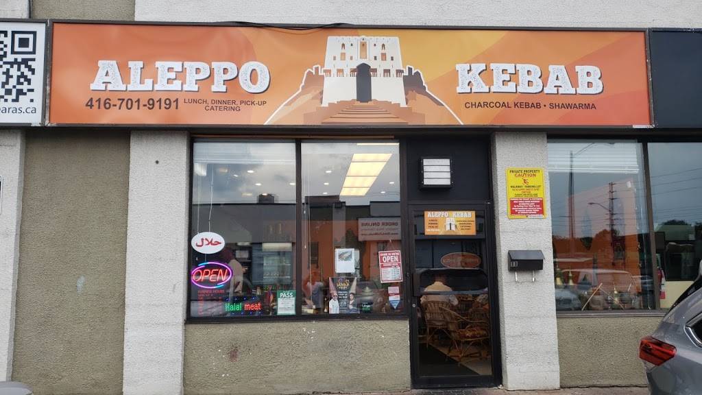 Aleppo Kebab | meal takeaway | 1960 Lawrence Ave E, Scarborough, ON M1R 2Z1, Canada | 4167019191 OR +1 416-701-9191