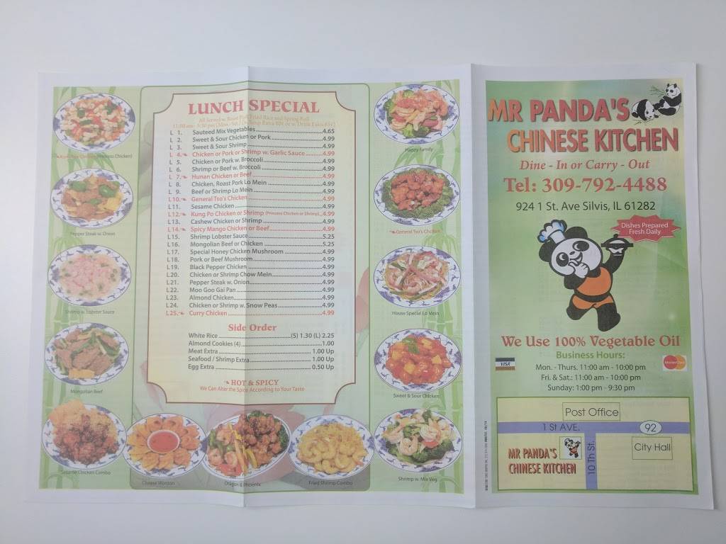 Mr Pandas | restaurant | 924 1st Ave, Silvis, IL 61282, USA | 3097924488 OR +1 309-792-4488